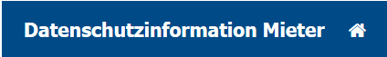 Datenschutzinformation Mieter Datenschutzinformation Mieter